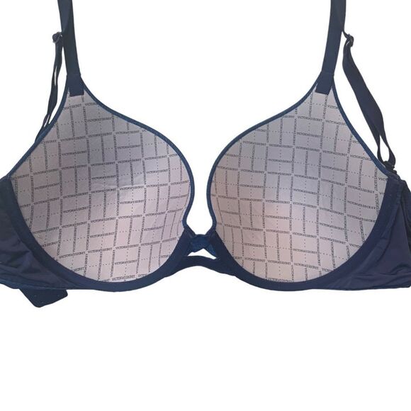 Victoria's Secret Padded Perfect Coverage Blue Bra 34DD - Picture 6 of 8